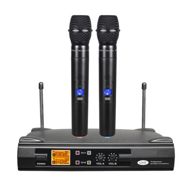 China Long Range Portable Wireless Professional Vocal Artist Stage Studio Microphone UHF Conference Wireless Condenser Microphone for sale