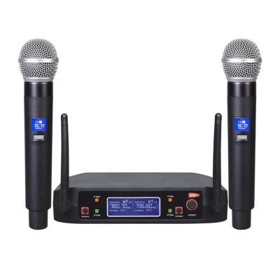 China Handheld Microphone Headset Microphone UHF Professional Two Way Wireless Microphone Headset Microphone for sale