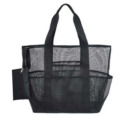 China NATIONAL Outdoor Mesh Beach Storage Travel Tote Bag with Oversized Pockets for sale