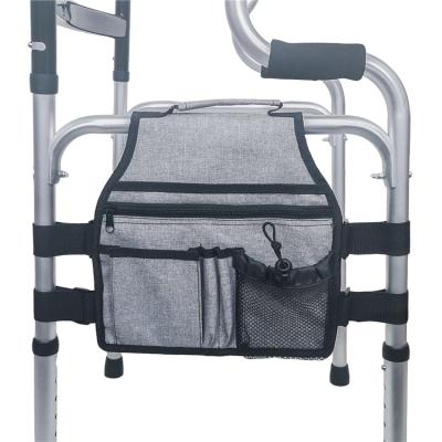 China Walker Double-Sided Attachment Wheelchair Pouch Double-Sided Organizer Tote Bag Travel Side Walker Bag for Elders or Seniors for sale