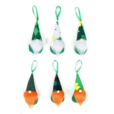 China St Patrick's Day Plush Gnomes Elf Holiday Party Gift Green Clover Hanging Gnomes Hanging Ornaments Decorations St Patrick's Day Decorations 6pcs Gnomes Ireland for sale