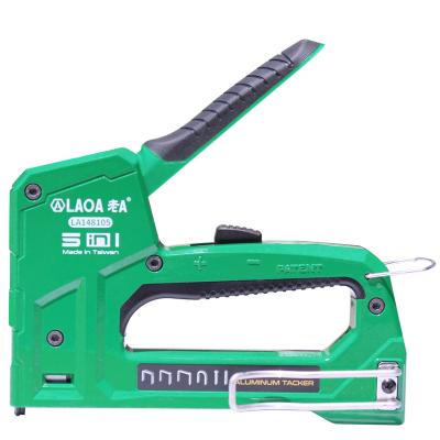 China LAOA Furniture Powerful 5 in 1 Nail Gun Rivet Stapler For Wood Door Kit Nailers Frame Rivet Made in Taiwan for sale