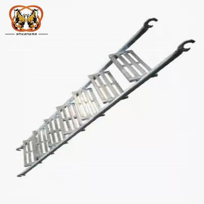 China Traditional Galvanized Scaffolding Frame Hook-on Scaffolding Frames Ladder Painted Staircase With Mesh Steps for sale