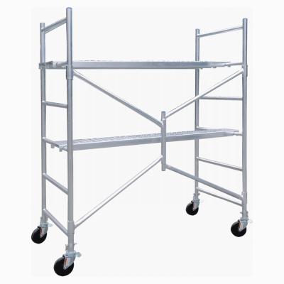 China Modern Movable Aluminum Constructions Folding Mini Scaffolding With Wheels for sale