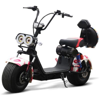 China 2019 new design EEC certificate two seat electric scooter Citycoco with battery 2 wheel removable tire citycoco scooter 18*9.5 fat inch for sale