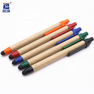 China Pen Eco Friendly Wood Paper Promotional Pen Custom Pen with Logo Recycled Stylus Pen for Ipad for sale