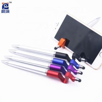 China Promotional Stylus Pen High Quality Plastic Stylus Pen With Phone Holder Ball Pen Mobile Phone Holder Pen for sale