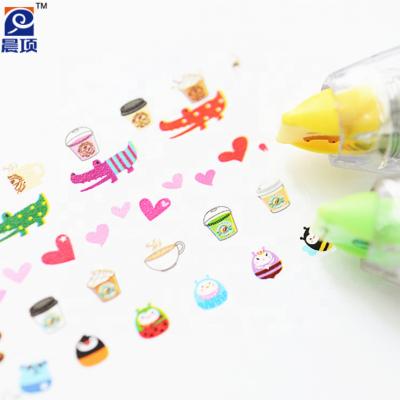 China School Office Stationery Decoration No MOQ Korea Cute Diary Stationery Decoration Colored Correction Tape for sale