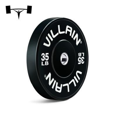 China High Quality Rubber Stainless Steel Thug Black Economical Barbell Weight Bumper Plates MOQ 1000KG and Virgin MOQ 1000KG 35LB for sale