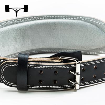 China Leather 2018 Professional Gym Fitness Leather Weightlifting Belt for sale