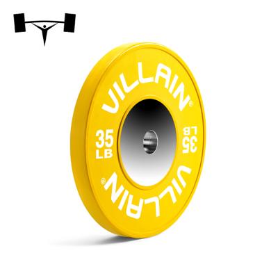 China Rubber 35LBS Colored Weight Rubber Bumper Plate for sale