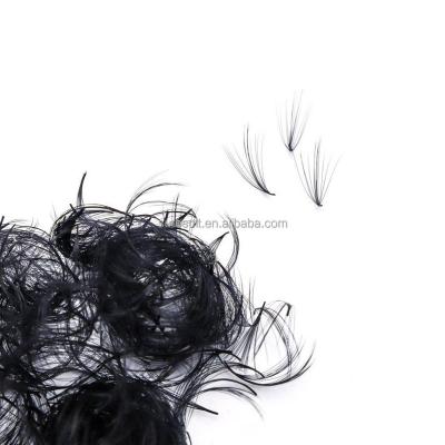 China Wholesale private label 3d mink hair ultra light weight tapered eyelashes whips natural volume eyelash extension for sale