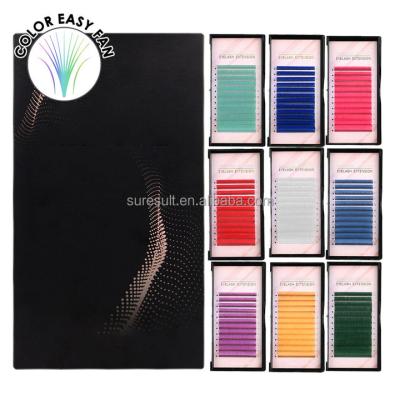 China Ultralight Weight Private Label Colored Las Cashmere Eyelash Extensions Colored Lash Extensions Supplies Colored Wick Trays for sale