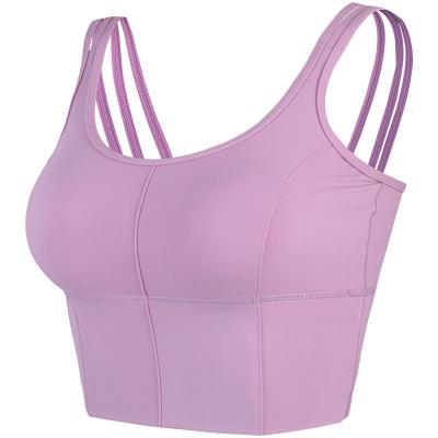 China Yoga Underwear Breathable Shockproof Gathered Gym Clothes Underwear High Strength Running Women Outdoor Sports Gym Bra for sale