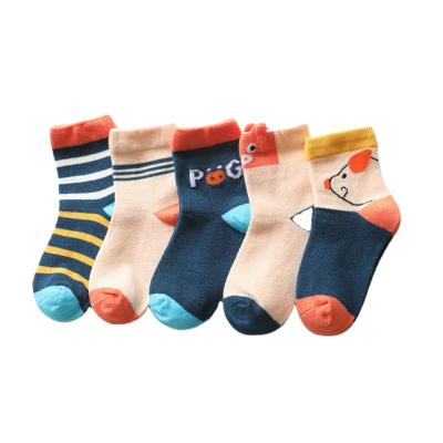 China Breathable Socks New Children's Autumn And Winter Cartoon Student Sports Socks Baby Pure Cotton Socks for sale