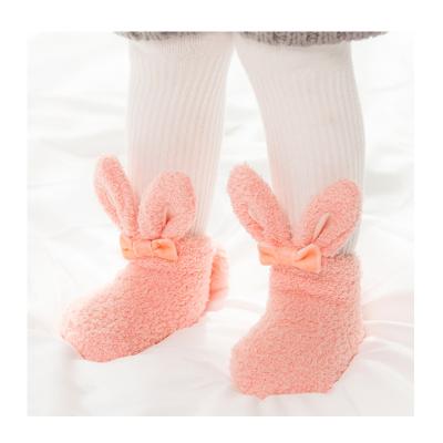 China Breathable Winter Socks Girl Thickened Socks Infant Coral Fleece Furry Children's Tube Socks for sale