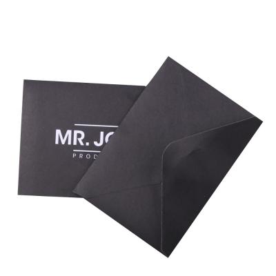 China Cheap Customized Gift Envelope Logo Black Envelope 6x9 Small Paper Envelope for sale