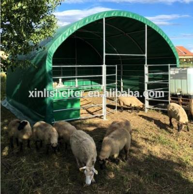 China Waterproof 6 m Span 650gsm PVC Livestock Shelter / Portable Livestock Tent for sale