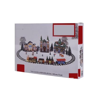 China Gift boys and girls play train track simulation classic steam smoke train kids puzzle train model for sale