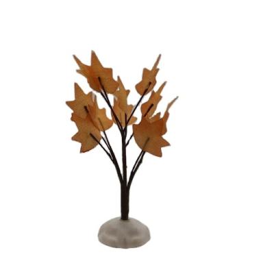 China Chirstmas Decor Maple Trees For Christmas Yellow Leaves In Snow Mini Beautiful Decorative Trees for sale