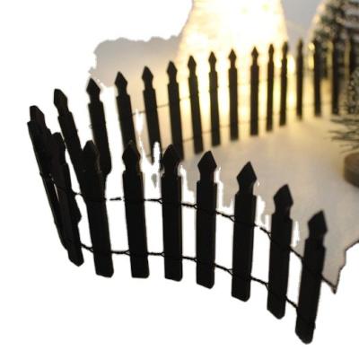 China Black Cool Fence Mini Christmas Deoration Christmas Fence Mini Christmas Tree decorationsRomantic for sale