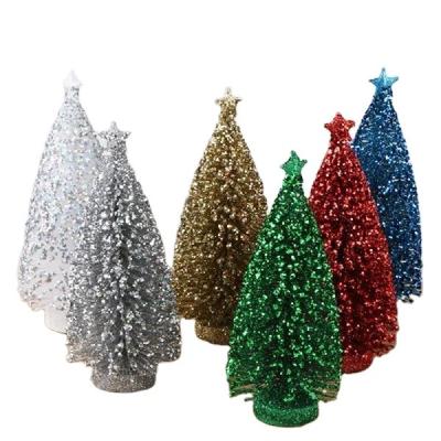 China Multicolor Chirstmas Crypto Decor Christmas Tree Tower Pine Cedar Tree With Stars Christmas Ornament Tree for sale