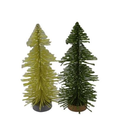 China Chirstmas Decor Glitter Christmas Trees Adorn Cedar Tree With Beautiful Miniature Table Tops for sale