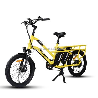 China Aluminum Alloy Cargo Bike Ebike E-Cargo E-Family Electric Bicycle for Delivery Food Delivery E-Bike for sale