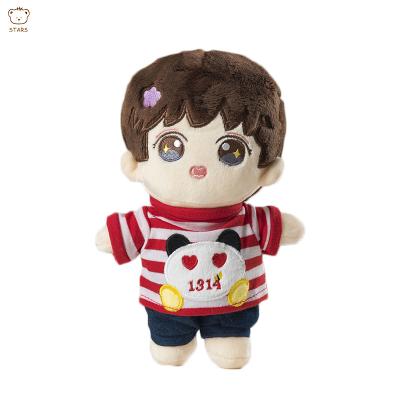 China Custom Birthday Gift 20CM OEM Cute Man Stuffed Idol Toy Doll With Clothes for sale