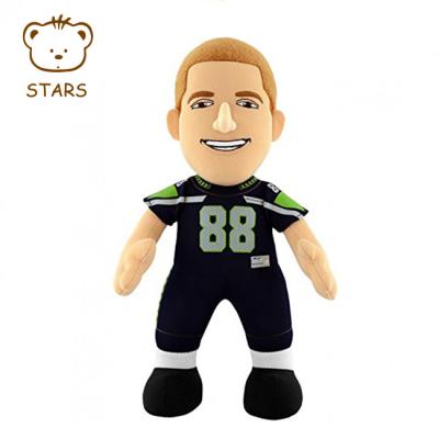 China Cartoon Toy ASTM/EN71 Footballer Plush Toy Human Like Musical Doll Toy for sale