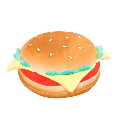 China Wholesale Decoration Plush Stuffed Hamburger Food Soft Cushion Toy Pillow for sale