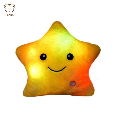 China New Design LED Star Light Pillow Anti-static High Quality Cushion Pillow Luminous Flannel Cushion Cover for sale