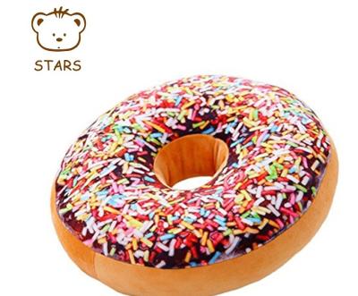 China Wholesale Custom Super Soft Tasty Donuts Rest Food Stuffed Plush Toy Cushion For Decoration for sale