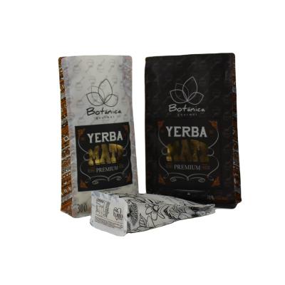 China Compostable Eco-Bag Recyclable Flat Moisture Proof / Block Bottom Pouch For Yerba Mate Herb Tea Packaging for sale