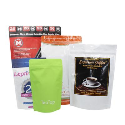 China Coffee New Design Custom Printed Reusable Eco Friendly Empty Plastic Stand Pouch Compostable Coffee Bags for sale