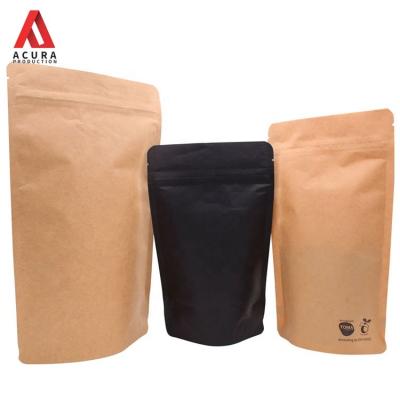 China Custom Food Stand Pouches Coffee Bean Food Packaging Bag Biodegradable Bag for sale