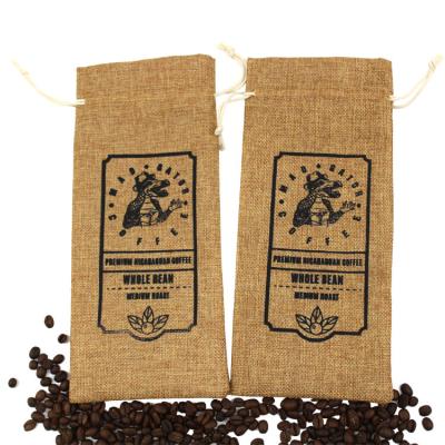 China 2022 Hot Selling Coffee Custom Printed Eco Friendly Bags OEM Design For Stringing Small Empty Coffee Beans Packaging Bags for sale