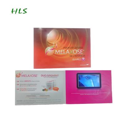 China China hard cover hot sale 4 inch lcd video brochure card tft screen video greeting card for sale