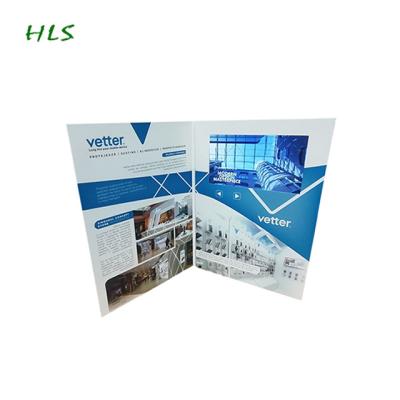 China China Hardcover Design 7 Inch HD LCD Display Video Card Brochure Video Card Greeting Card for sale