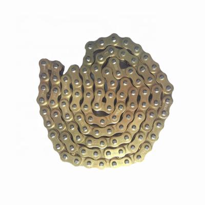 China Motorcycle Factory Supply Motorcycle Copper Plated Gold Chain 428h 128l for sale