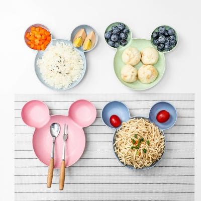 China Viable Divided Dish Household Tableware Baby Dish Cute Creative Breakfast Dinner Dish for sale