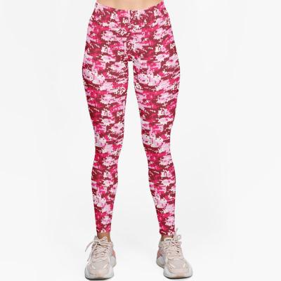 China Breathable Women Camouflage Pink Gaiters Trousers&Leggings Casual High Elastic Waist Spring for sale