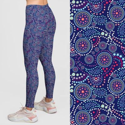 China Amazon Polyester Spandex Yoga Pants Antibacterial Firework Custom Printed Crac! crack! High Butt Gaiters Waist Sports Gaiters For Women for sale