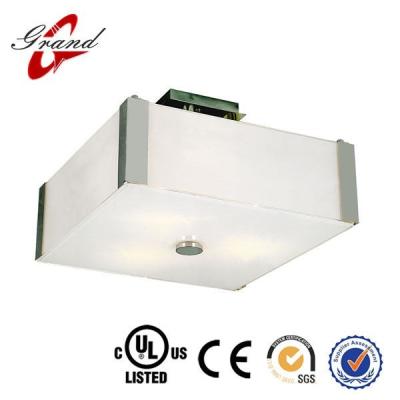 China A19 bulb glass square ceiling light plastic cover for balcony deocr for sale