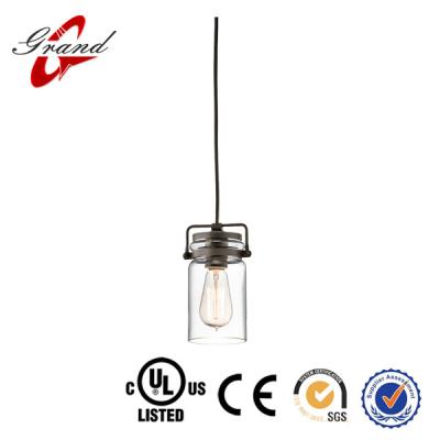 China steel & Glass Oil Rubbed Edison Bulb Loft Pendent Light Bronze Pendant Glass Attic Light Fixture Pendent Lighting for sale