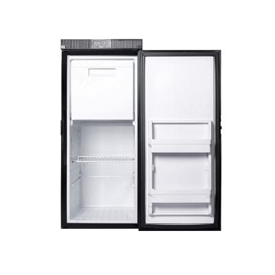 China Perfect Compressor 120v 48w Large Rechargeable Black Metal Hometic Fridge RV for sale