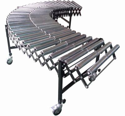 China Heat Resistant Material Handling Equipment Heavy Duty Expandable Gravity Conveyor for sale