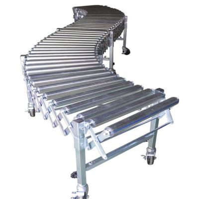 China Accordion Heat Resistant Flexible Expanding Roller Conveyor For Malaysia for sale