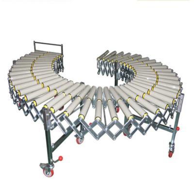 China Hotels Gravity Flexible Telescopic Roller Conveyor for sale