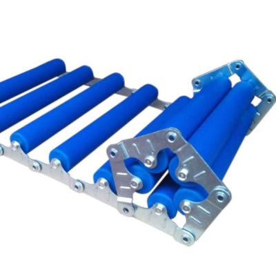 China Custom Heat Resistant Plastic / Steel Roll Up Ladder Mat Roller Conveyor for sale